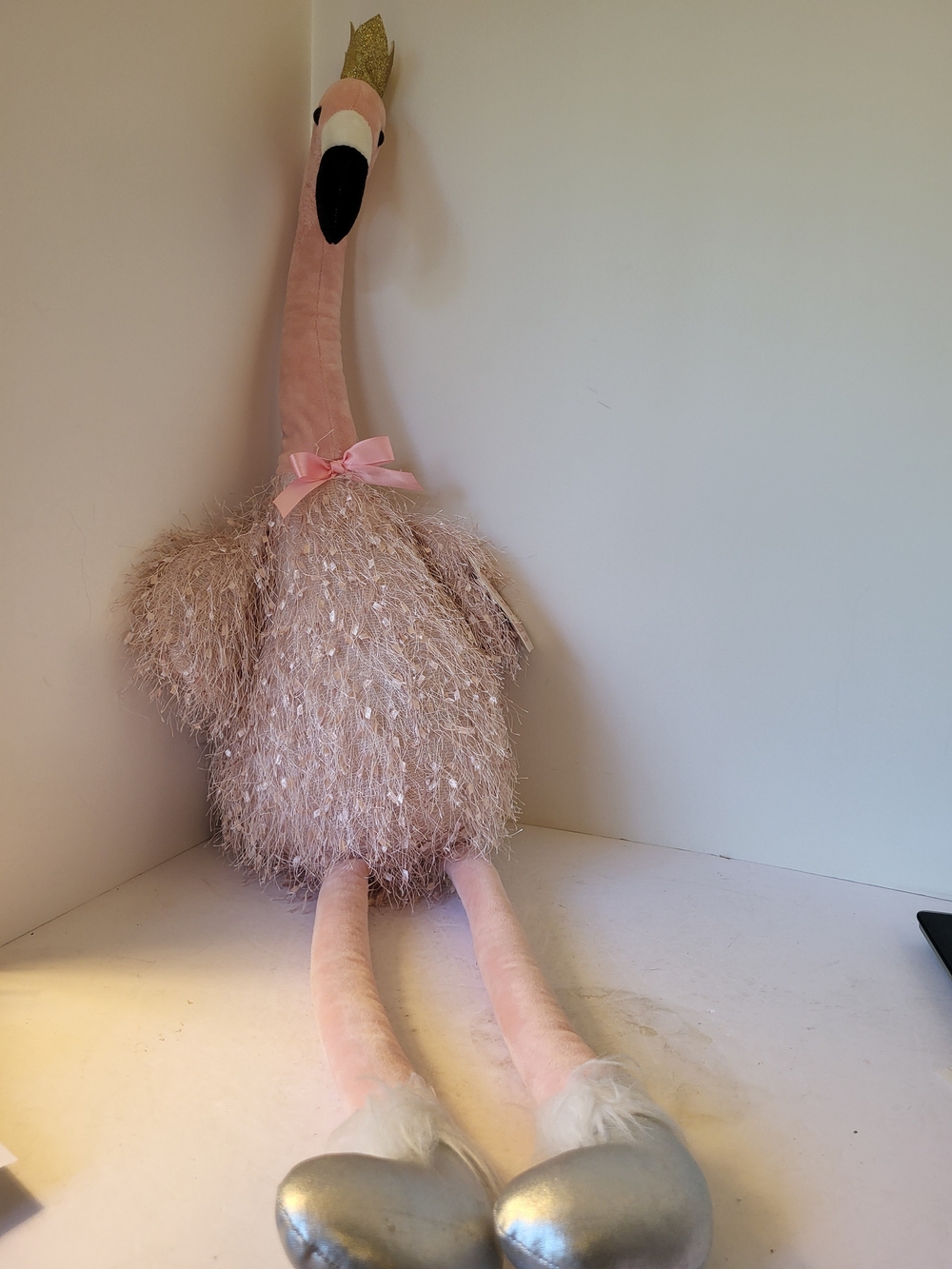 Fiesta Pink Flamingo Ballerina Princess Plush NWT 34"